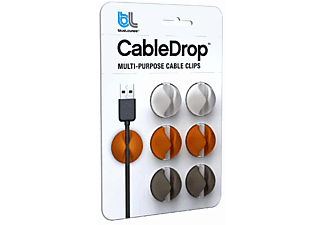 BLUELOUNGE CableDrop, orange / brun / blanc - Support pour câble (Orange/Brun/Blanc)