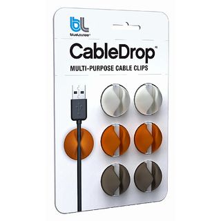 BLUELOUNGE CableDrop, orange / brun / blanc - Support pour câble (Orange/Brun/Blanc)