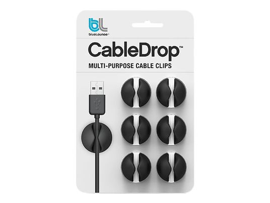 BLUELOUNGE CableDrop, noir - Support pour câble (Noir)