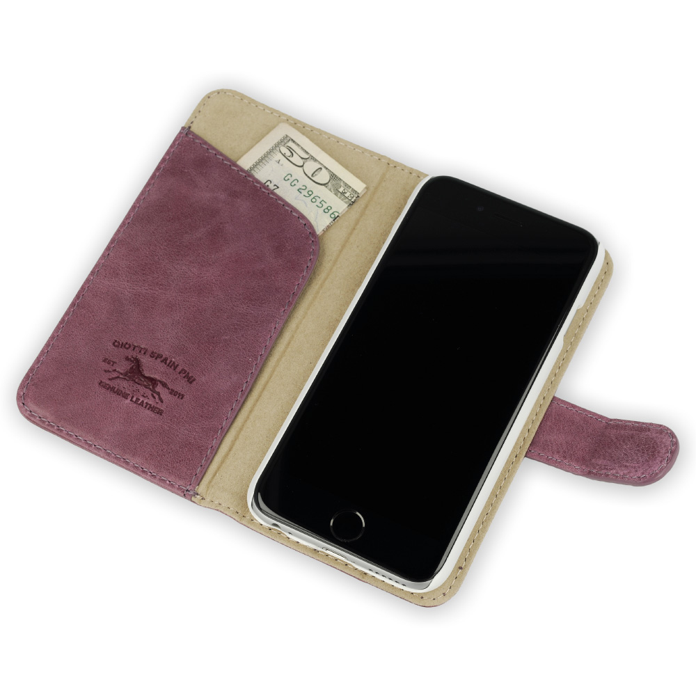 QIOTTI Q.Book Smart Magic Fine Purpur für Apple iPhone 6 Plus / 6s Plus, Bookcover, Apple, iPhone 6 Plus, iPhone 6s Plus, Purpur