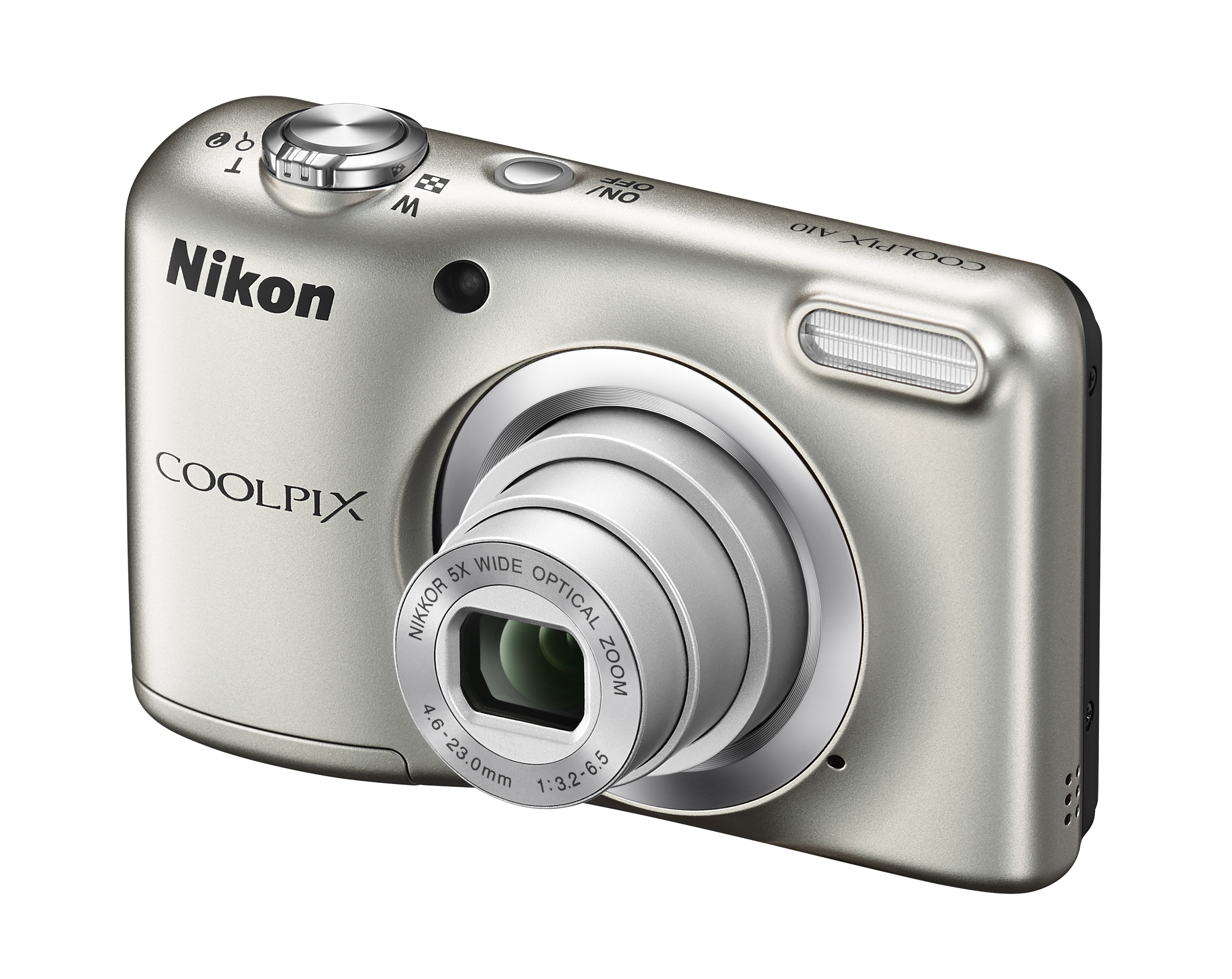 NIKON COOLPIX A10 Digitalkamera Silber, 5x opt. Zoom, LCD