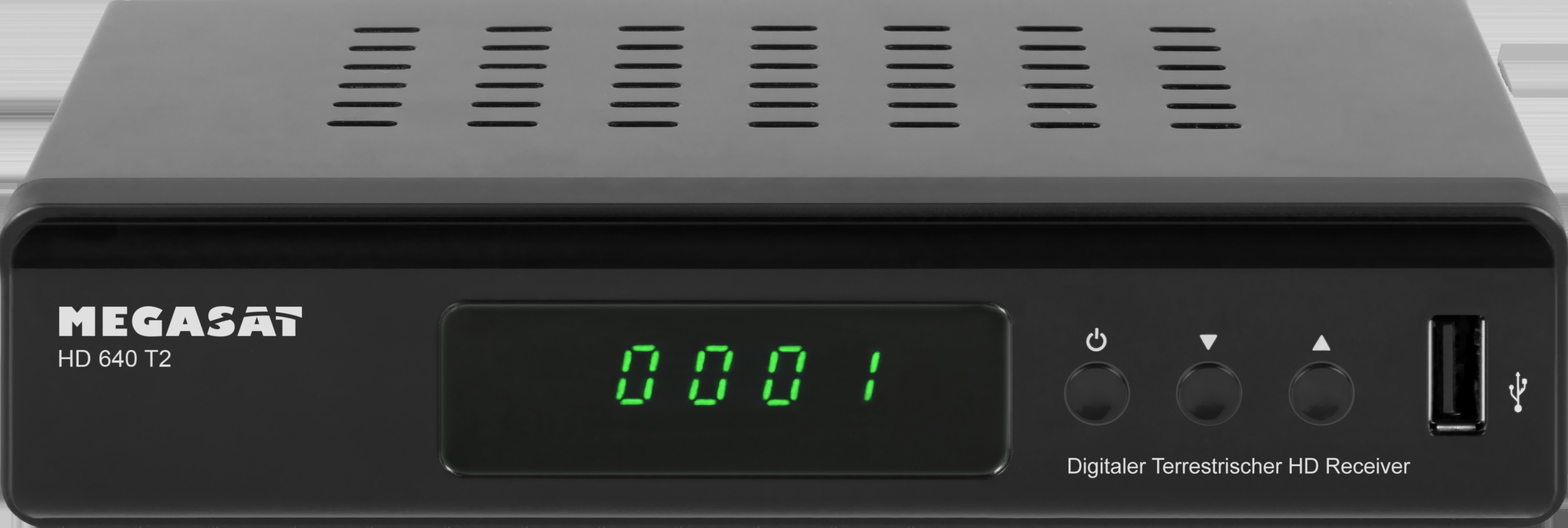MEGASAT HD 640 T2 DVB-T2 HD Receiver (HDTV, DVB-T2 HD, Schwarz)