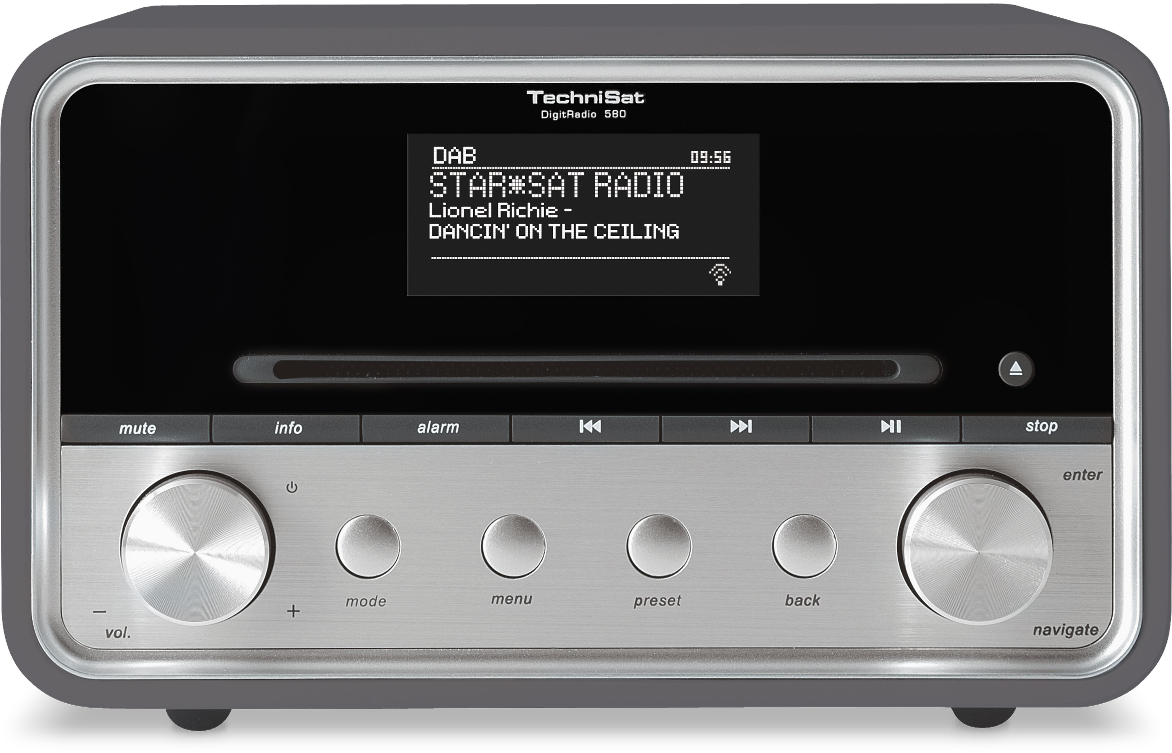 TECHNISAT DigitRadio 580 Internetradio, Digital Radio, DAB+, DAB, Internet Radio, Anthrazit