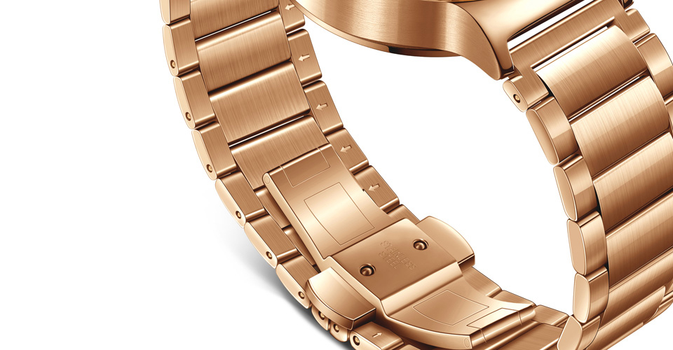 HUAWEI 55020857 Watch Elite mit Gliederarmband Smartwatch Kaltgeschmiedeter 316L Edelstahl, Saphirglas, Gold