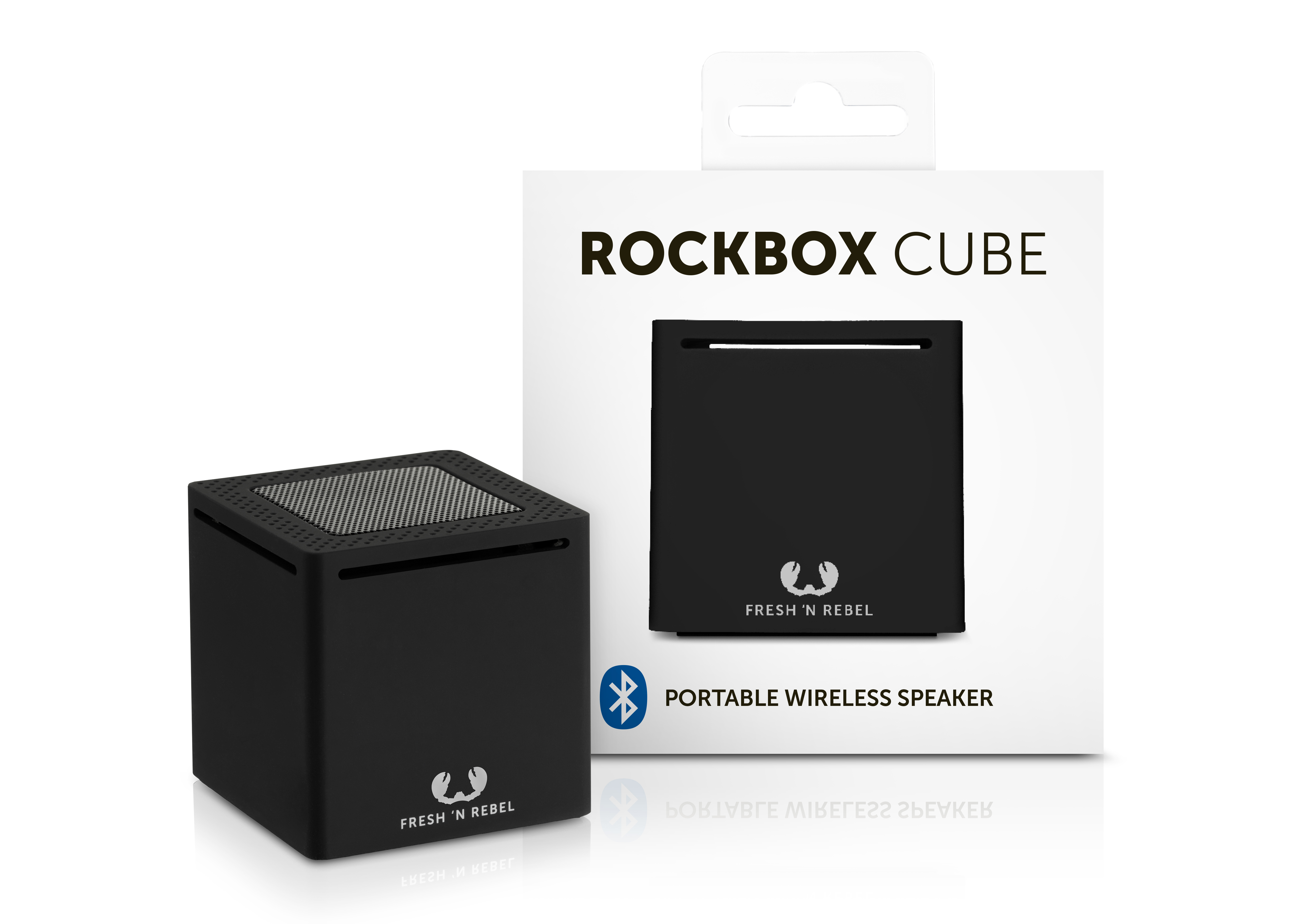 FRESH ‘N REBEL Rockbox Cube Bluetooth Lautsprecher, Schwarz