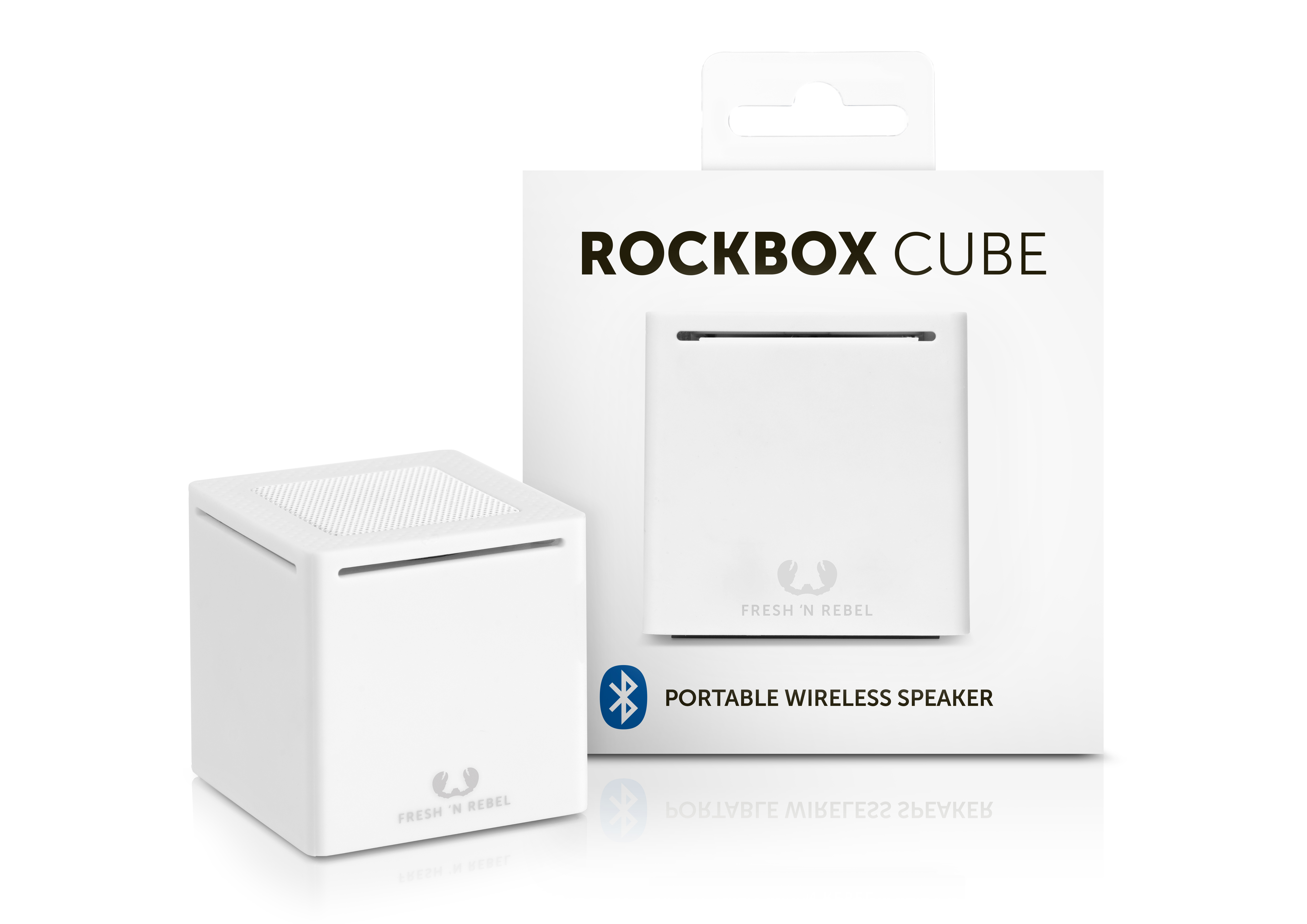 FRESH ‘N REBEL Rockbox Cube Bluetooth Lautsprecher, Weiß