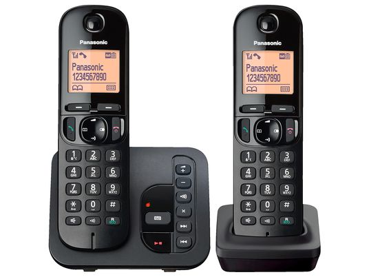 PANASONIC KX-TGC222SLB, noir - Téléphone sans fil (Noir)