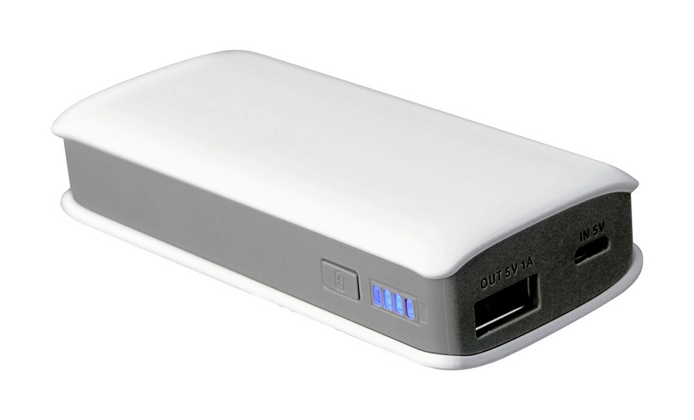 ICONBIT Powerbank mAh FTB6600PB Weiß/Grau 6600