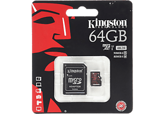 KINGSTON 64GB micro SD U3 90/80 Adaptörlü Hafıza Kartı SDCA3/64GB