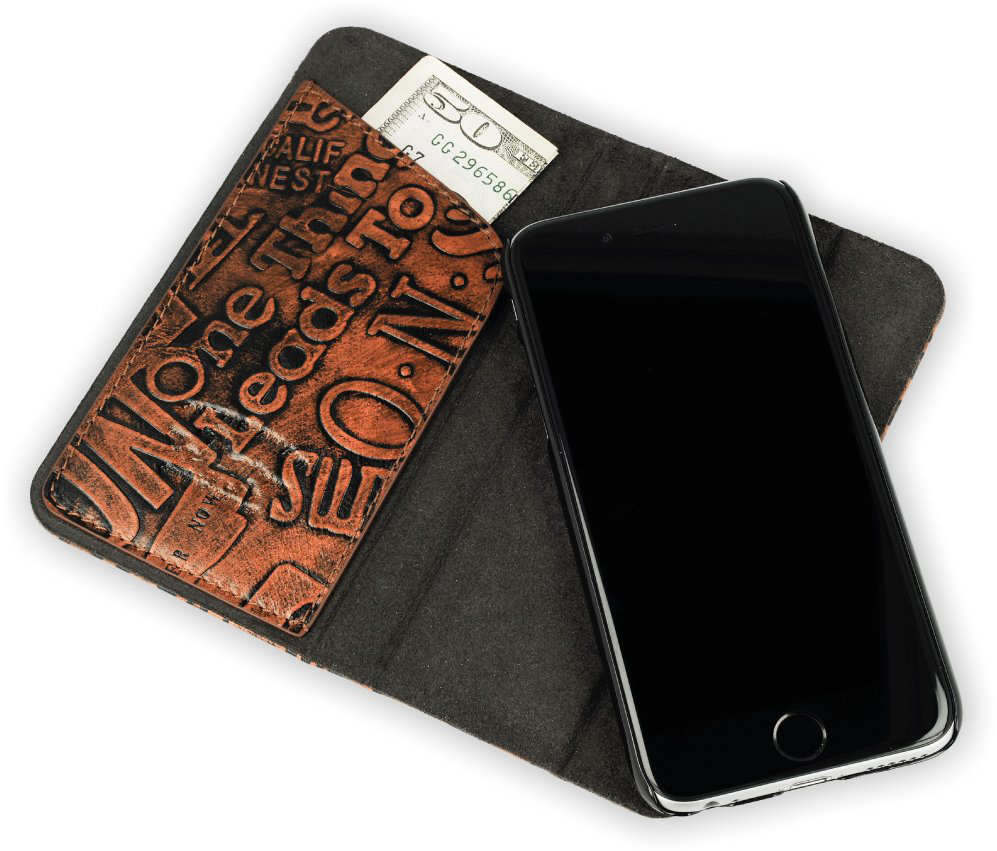 Braun Bookcover, iPhone Apple, 6s, QP-B-0120-01-IP6, iPhone QIOTTI 6,