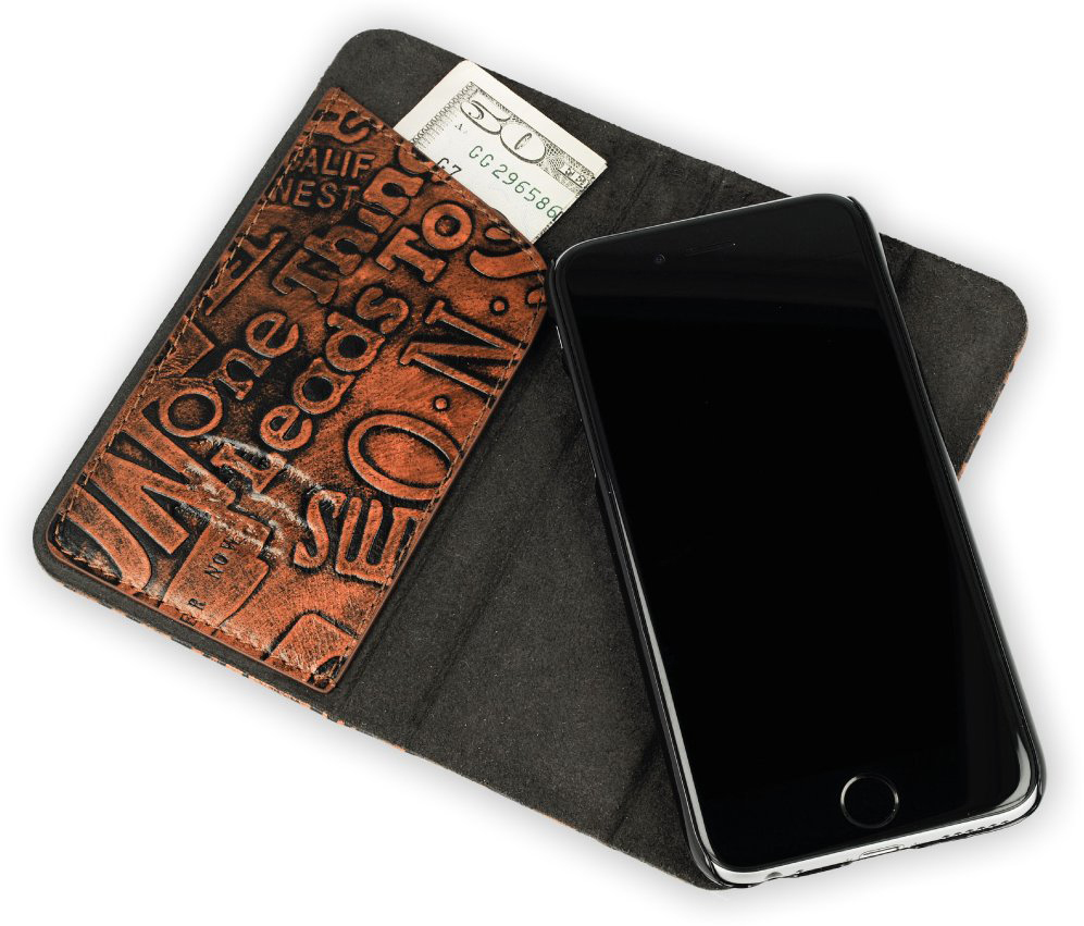 QIOTTI QP-B-0120-01-IP6, Bookcover, Apple, iPhone 6, iPhone 6s, Braun