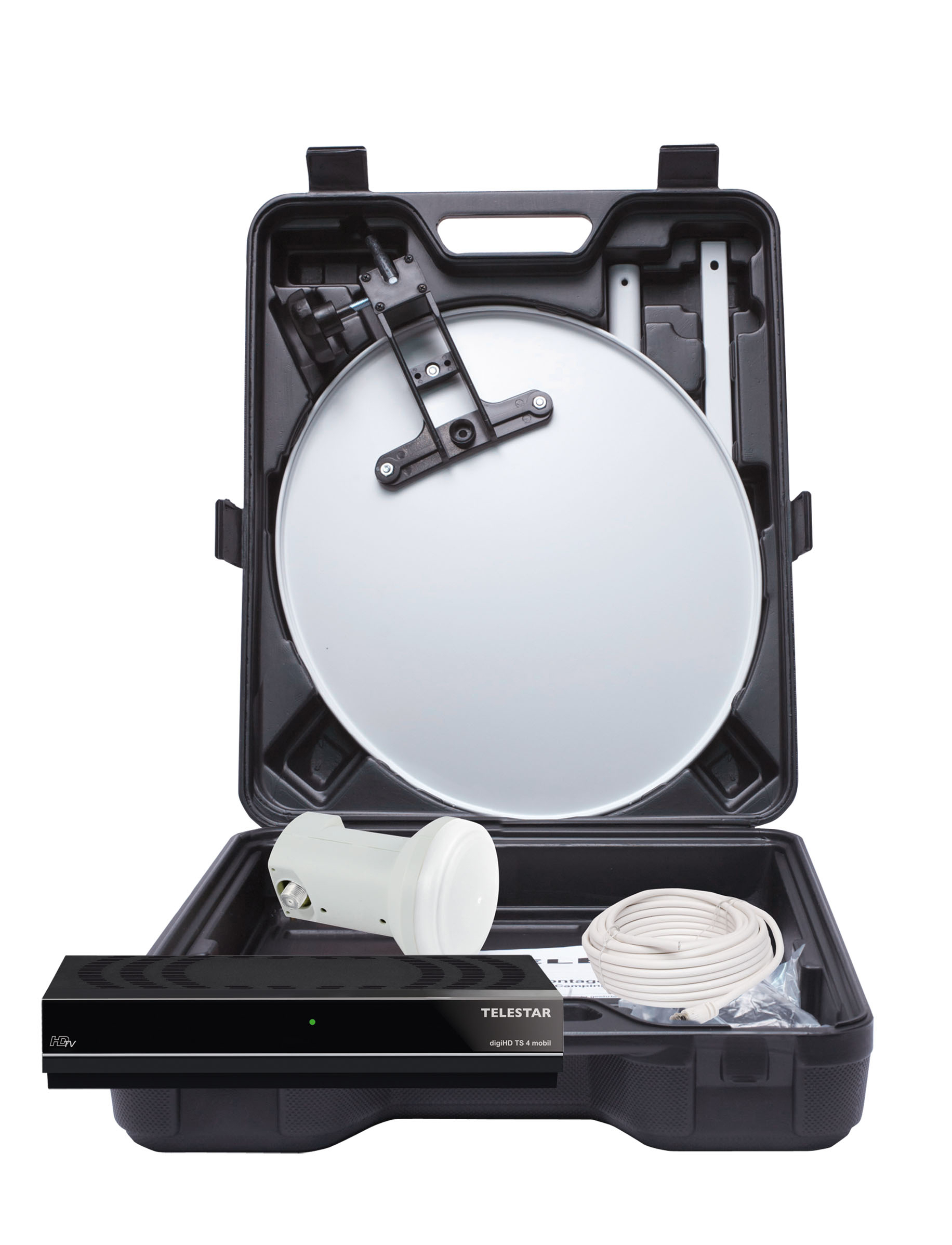 TELESTAR 5103323  Camping-Satanlage + digiHD TS 4 mobil (35 cm, Digitales Single LNB)