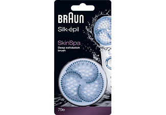 BRAUN SILK-EPIL SKINSPA PEELINGBÜRSTE - Ersatzbürsten für Gesichtsreinigungsbürsten (Weiss, blau)