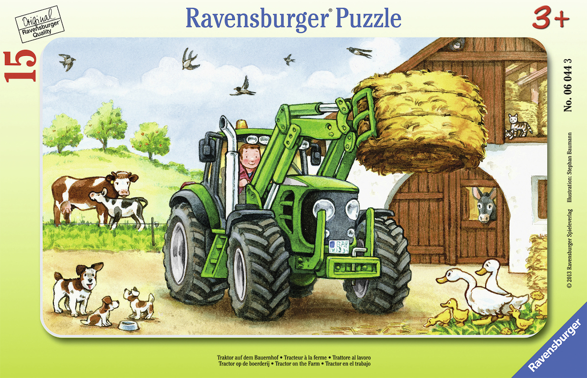 RAVENSBURGER Tratktor auf dem Mehrfarbig Bauernhof Puzzle