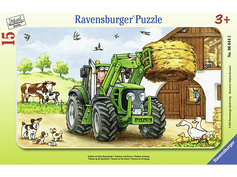 RAVENSBURGER Tratktor auf dem Bauernhof Puzzle Mehrfarbig