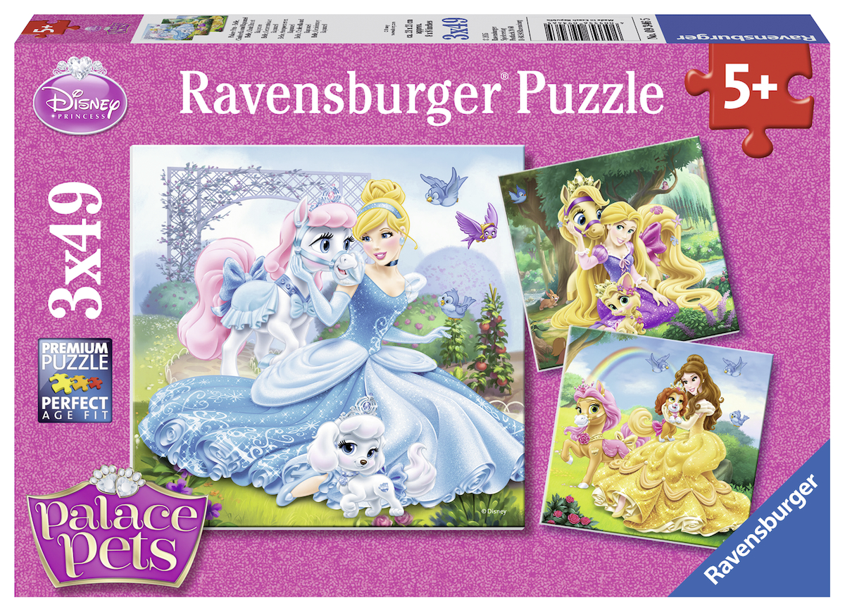 RAVENSBURGER 093465 Palace Pets - Rapunzel und Belle, Cinderella