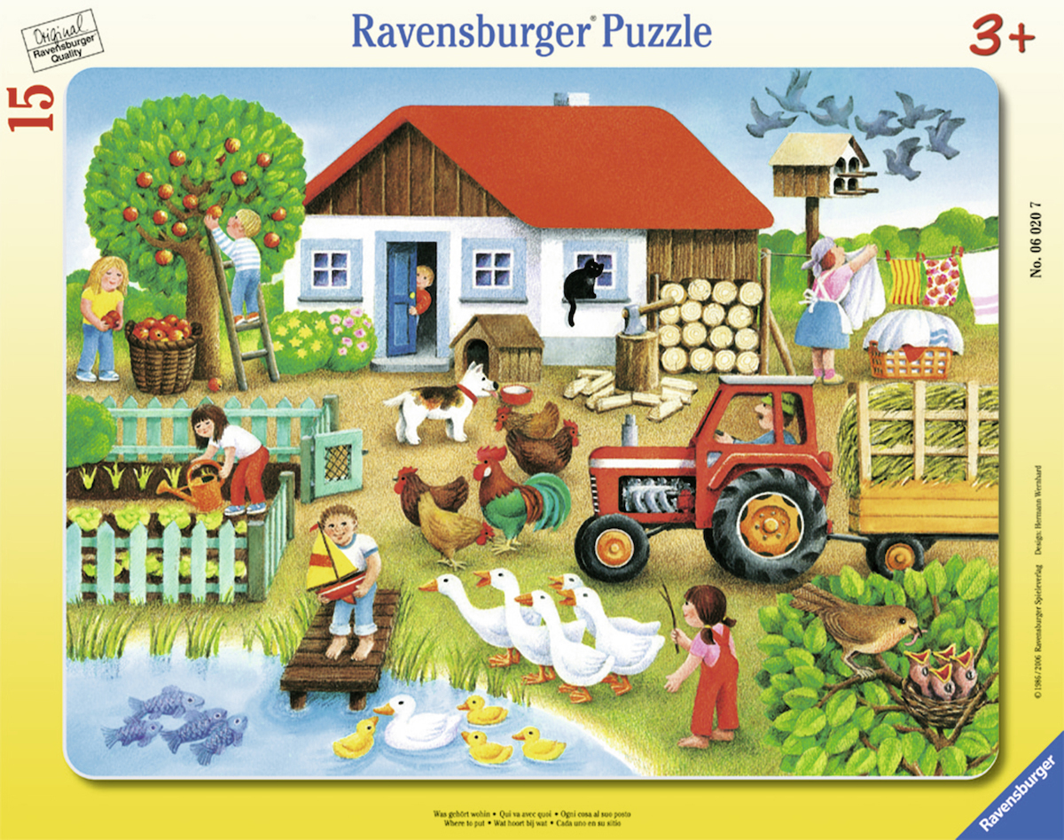Kinderpuzzle RAVENSBURGER Mehrfarbig Was Puzzle wohin? - gehört