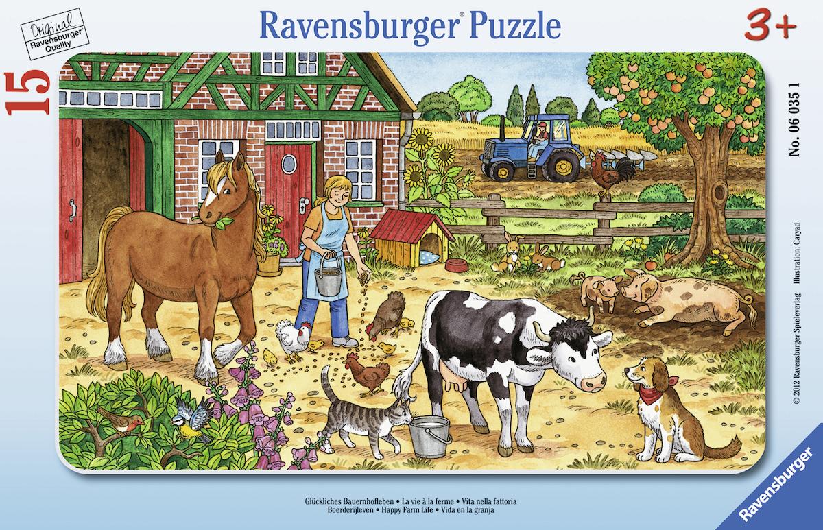 RAVENSBURGER Kinderpuzzle - Glückliches Puzzle Bauernhofleben Mehrfarbig