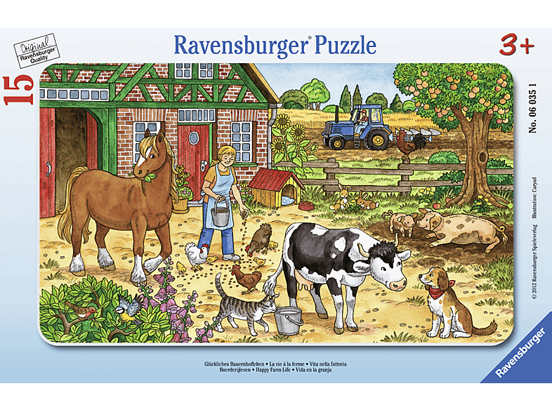 Mehrfarbig RAVENSBURGER Bauernhofleben - Kinderpuzzle Puzzle Glückliches