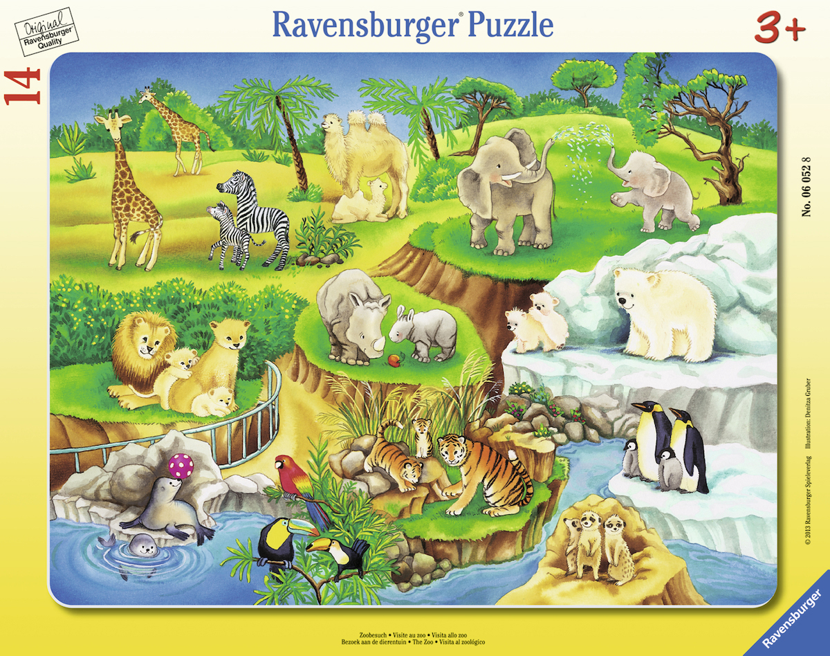 Mehrfarbig RAVENSBURGER Zoobesuch Puzzle