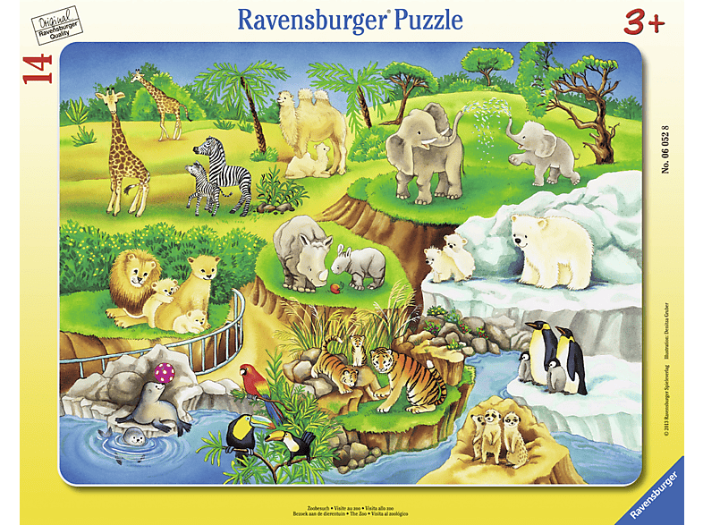 RAVENSBURGER Zoobesuch Puzzle Mehrfarbig