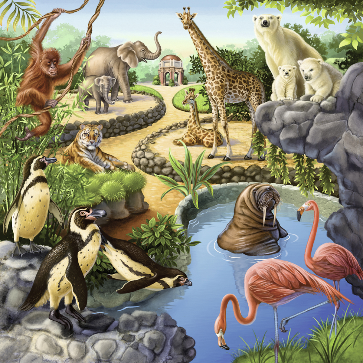 RAVENSBURGER 092659 Wald-/Zoo-/Haustiere