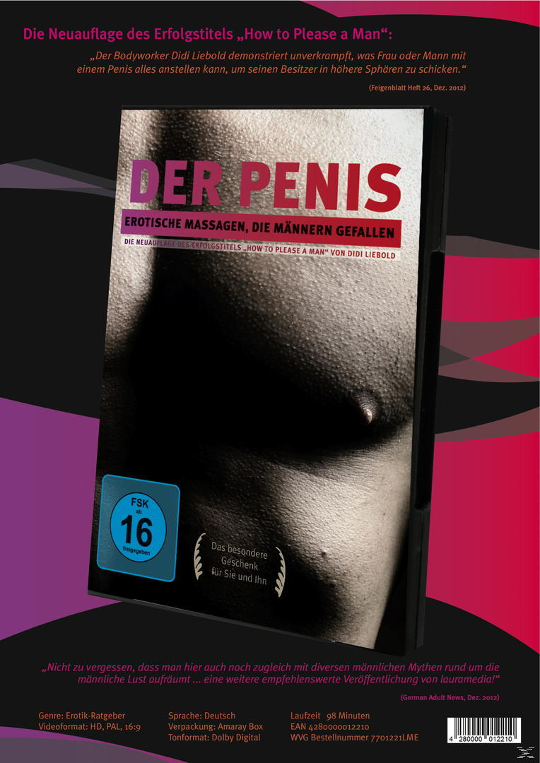 DVD-Cover mit Männerbrust und dem Text 'DER PENIS'. Enthält deutschen Text und eine Bewertung.