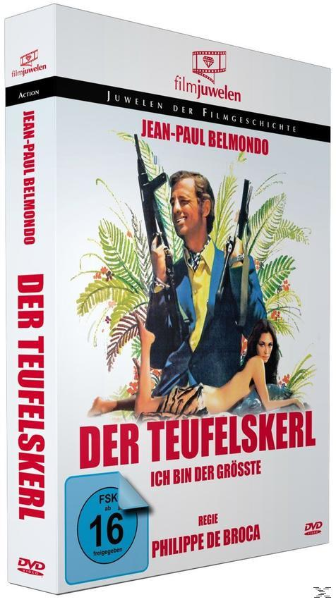 DVD-Cover. Mann in Jacke hält Waffen, Frau liegt. Titel: Der Teufelskerl. Text auf Deutsch.