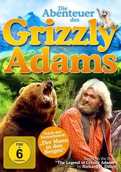 DVD-Cover: Grizzly Adams-Filmplakat. Bär brüllt Mann an, Berg-Hintergrund. FSK-6-Bewertung.