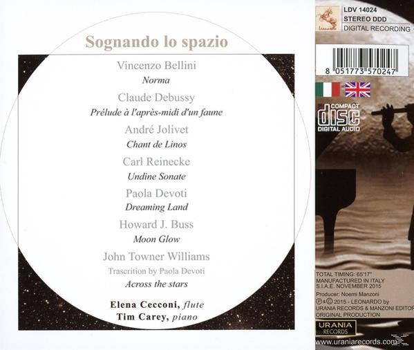 Cecconi,Elena/Carey,Tim - Sognando Lo Spazio  - (CD)