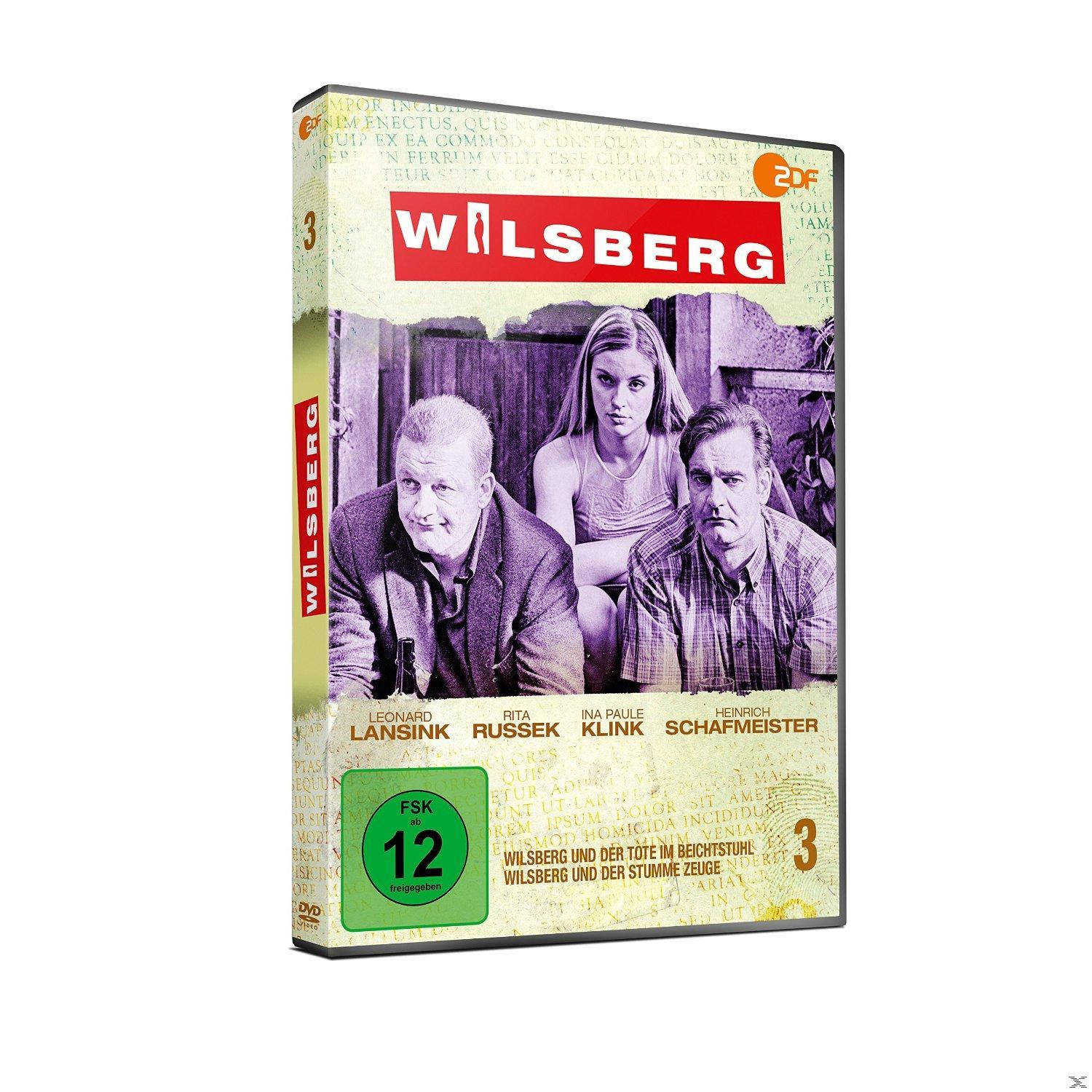 DVD-Cover des Wilsberg-Films. Enthält drei Schauspieler, eine Frau und zwei Männer. Der Titel ist gelb.