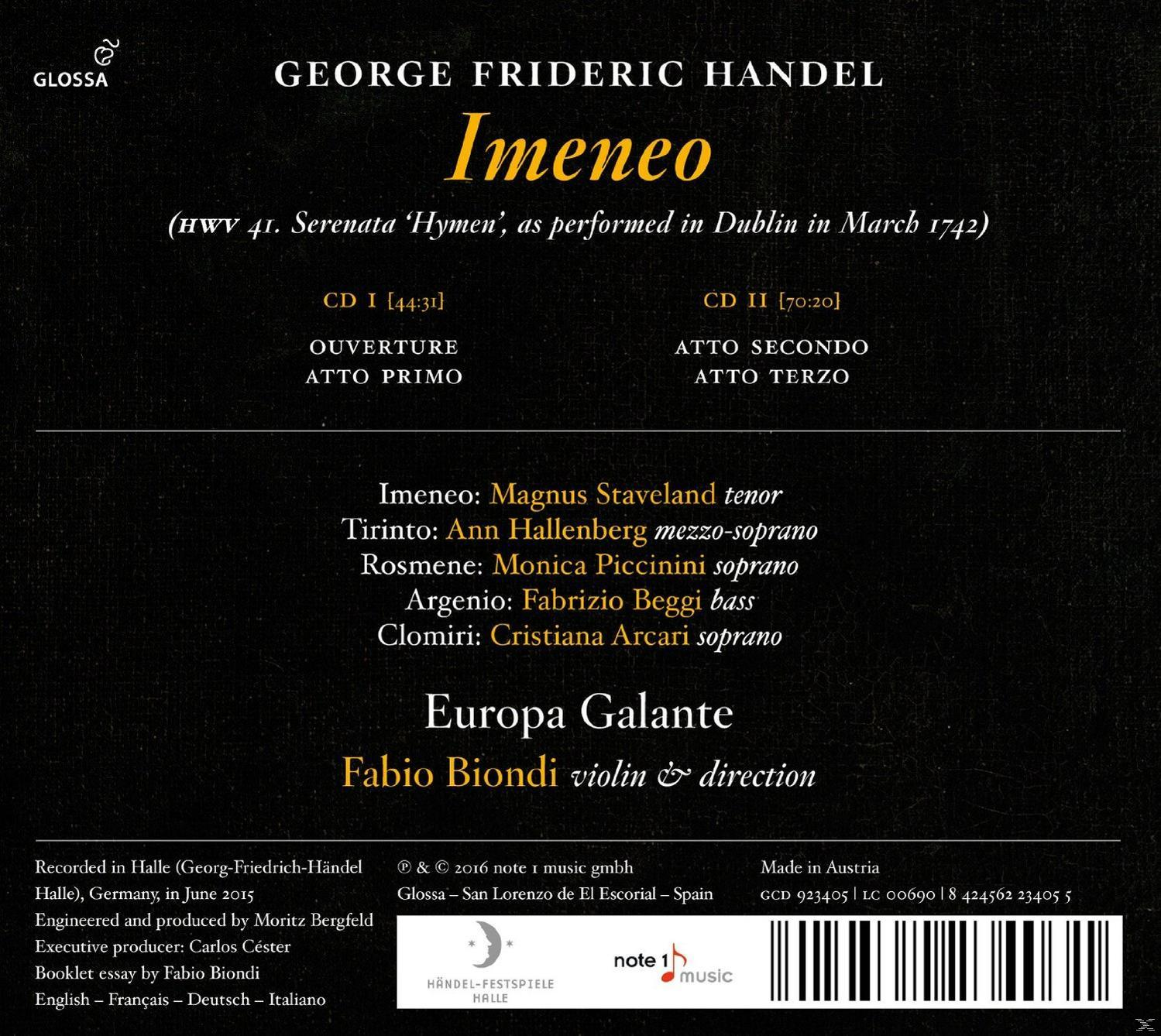 VARIOUS - Handel: Imeneo  - (CD)