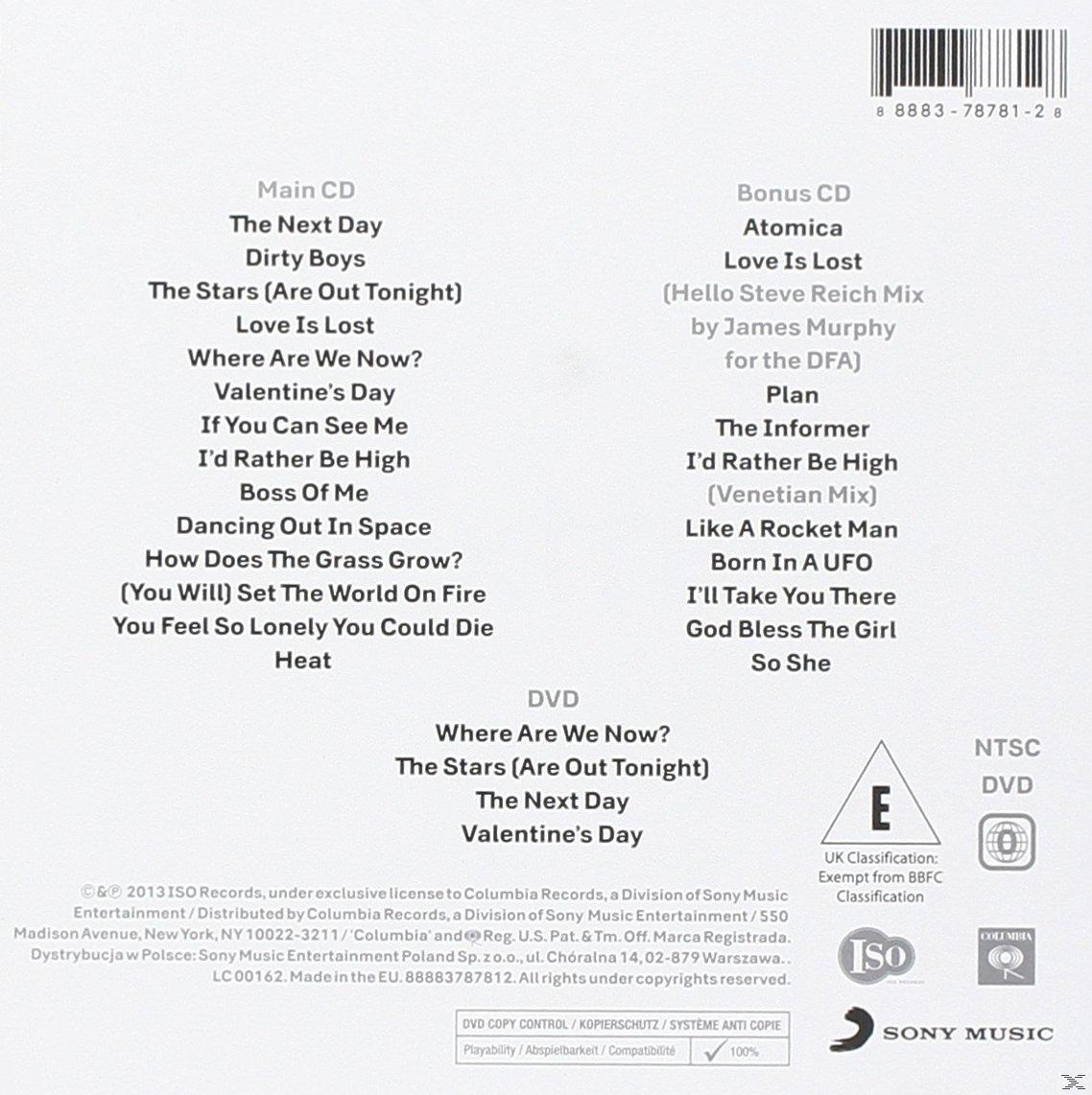 CD mit Titellisten, Albuminformationen und Logos. Die Rückseite der CD-Hülle zeigt die Titelliste.