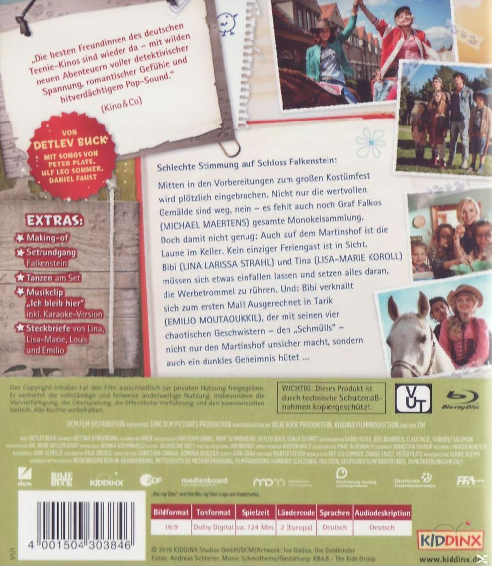Rückseite eines DVD-Covers mit Text und Bildern zu einem Kinderfilm.