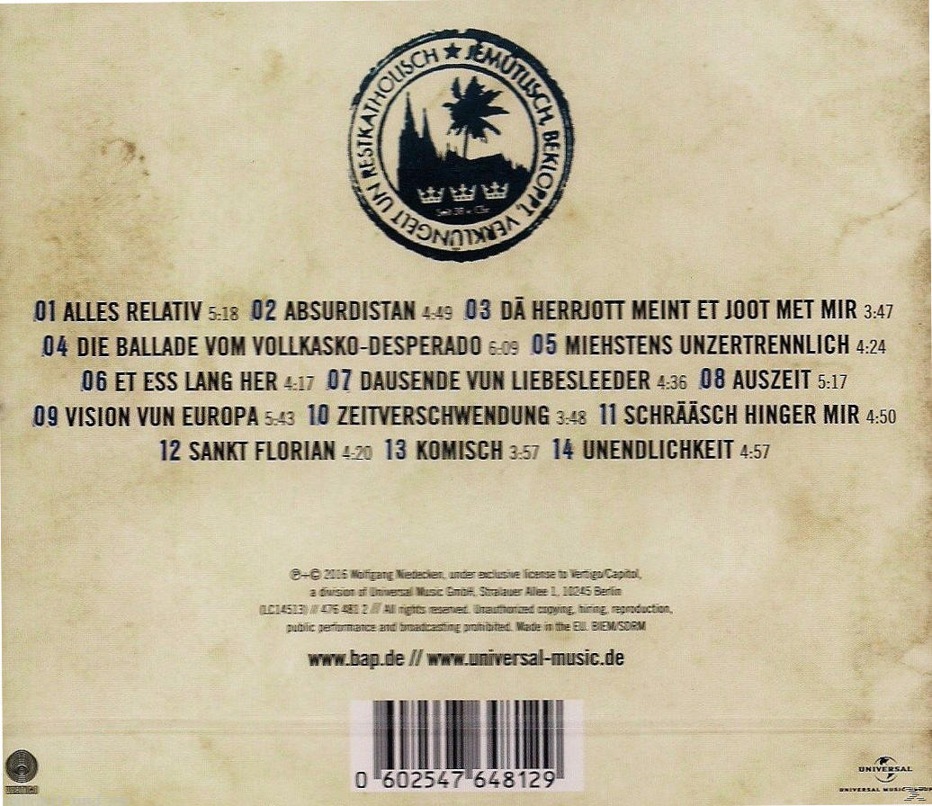 Niedeckens Bap - Lebenslänglich  - (CD)