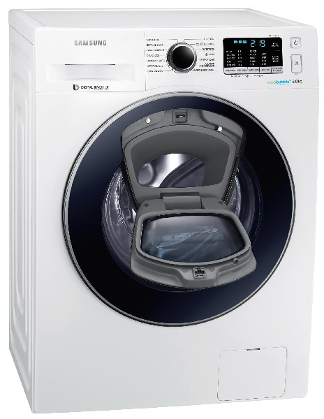 Lavadora carga frontal - Samsung WW80K5410UW, 8 kg, 1400 rpm, AddWash, Clase A+++, Blanco