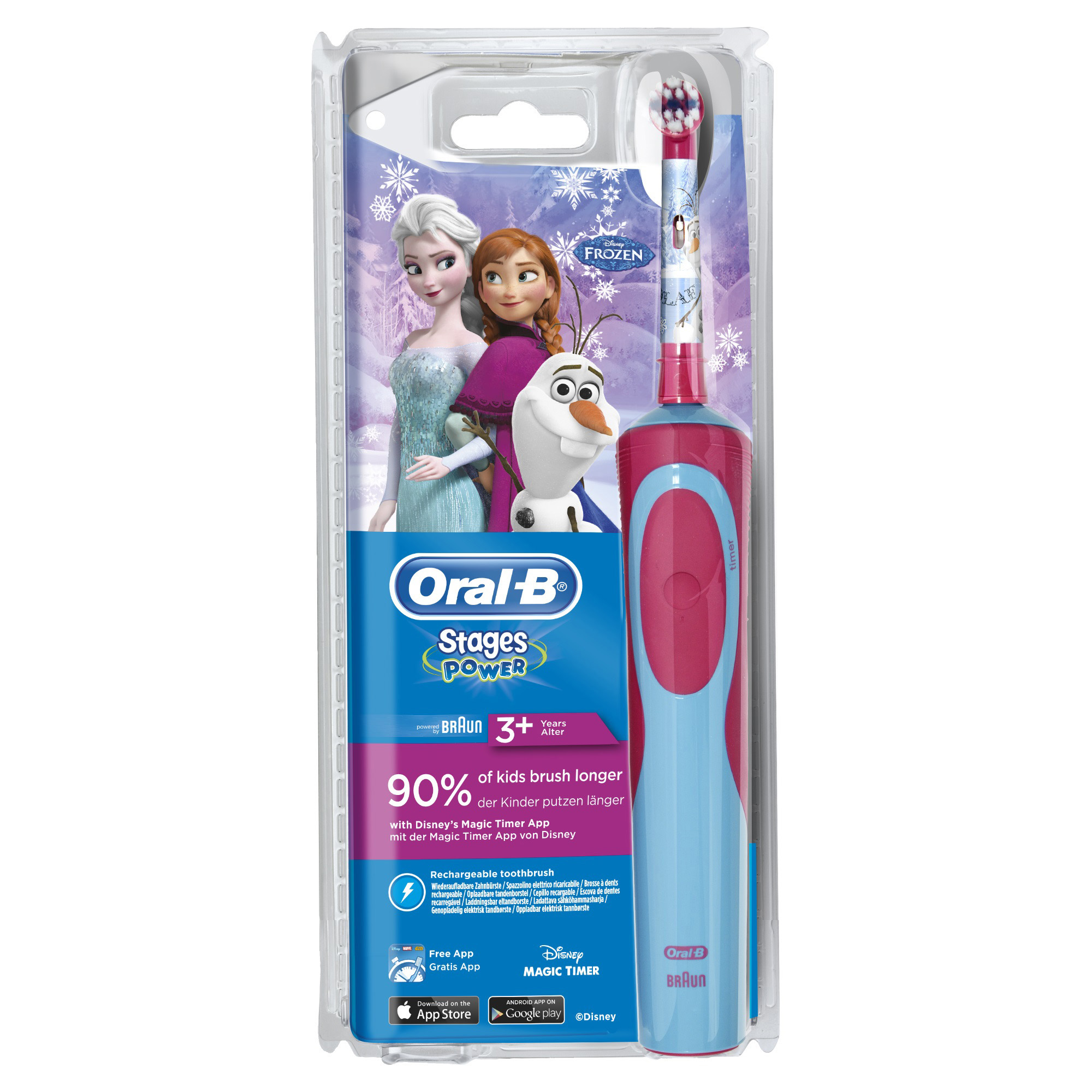 ORAL-B Stages Power Frozen elektrische Zahnbürste Türkis/Pink