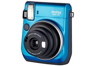 Cámara instantánea - Fujifilm Instax Mini 70 Bl, Pantalla LCD, Modo selfie, Azul