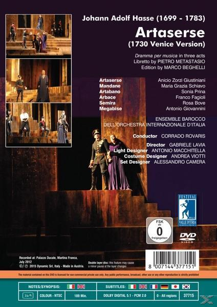 VARIOUS, Ensemble Barocco Dell'Orchestra Internazionale D'Italia - Artaserse  - (DVD)