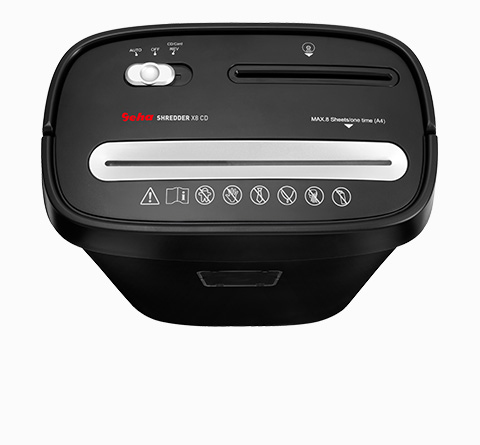 GEHA Office X8CD Aktenvernichter, Schwarz