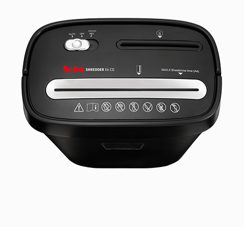 GEHA Office X6CD Aktenvernichter, Schwarz