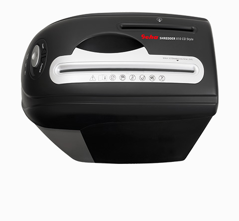 GEHA Office X10CD Style Aktenvernichter, Schwarz