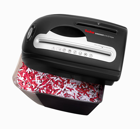 GEHA Office X10CD Style Aktenvernichter, Schwarz