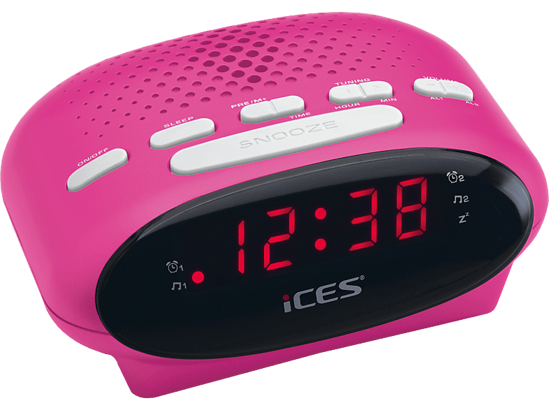 ICES Wekkerradio FM Roze (ICR-210 PINK)