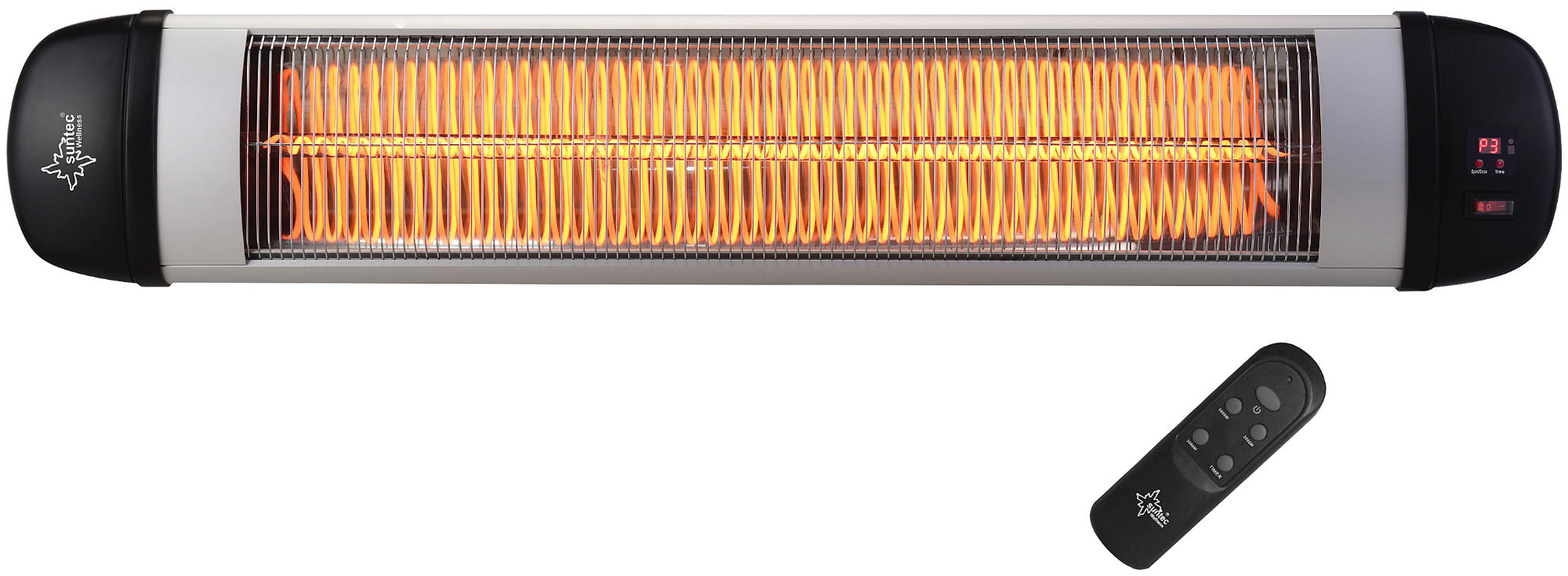 SUNTEC HEAT RAY 3000 CARBON OUTDOOR - Heizstrahler (Schwarz, silber)