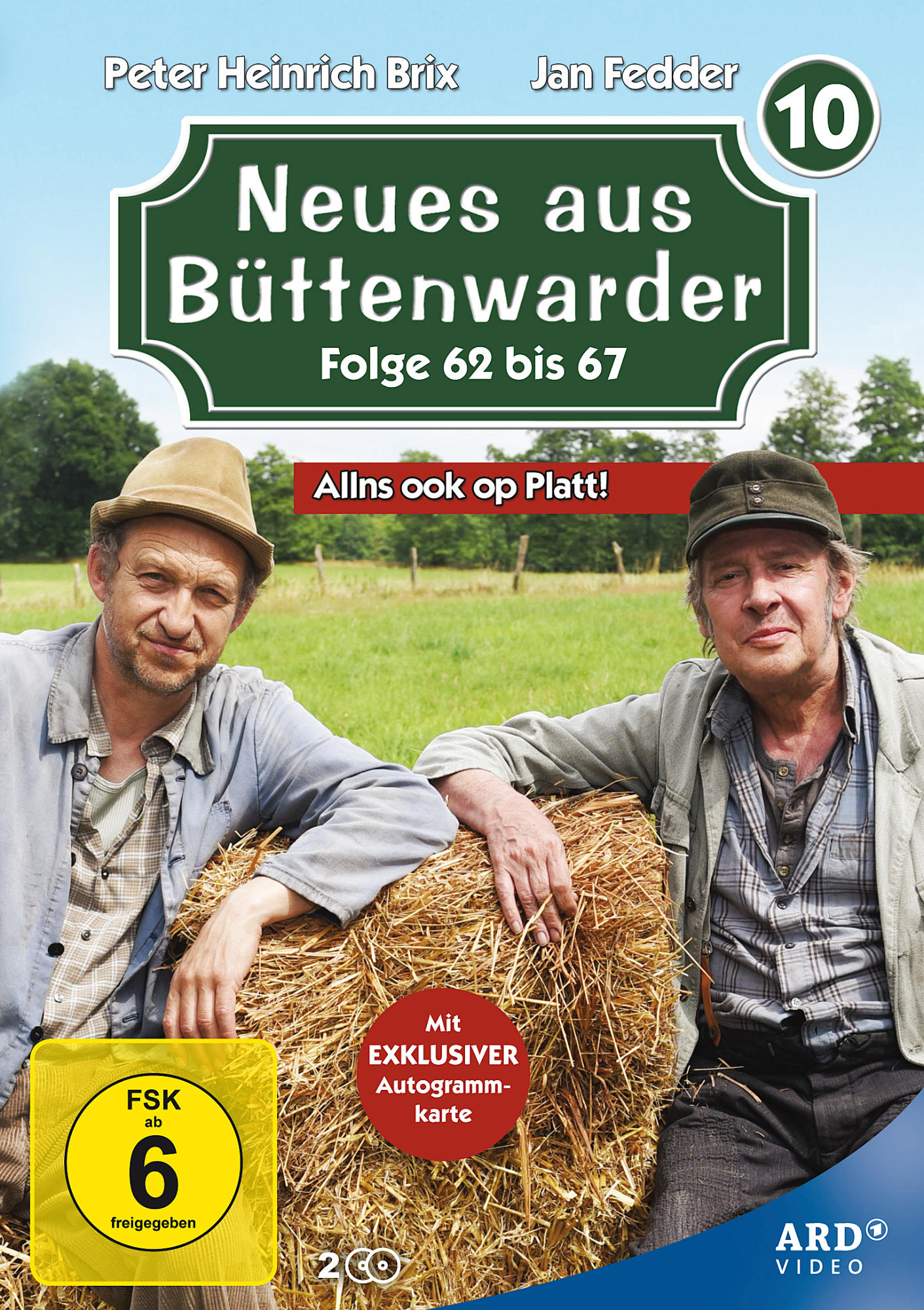 DVD-Cover mit zwei Männern auf einem Heuballen. Text auf Deutsch. Grünes FSK-Logo.