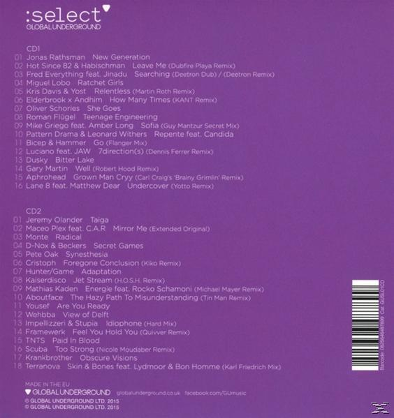 VARIOUS - Global Underground:Select  - (CD)
