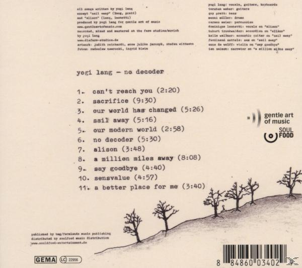 Yogi Lang - No Decoder  - (CD)