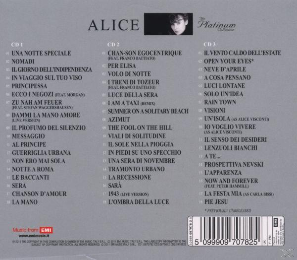 (CD) - - Collection Platinum Alice The