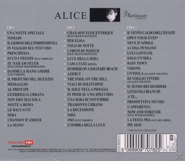 Alice - The Platinum Collection  - (CD)